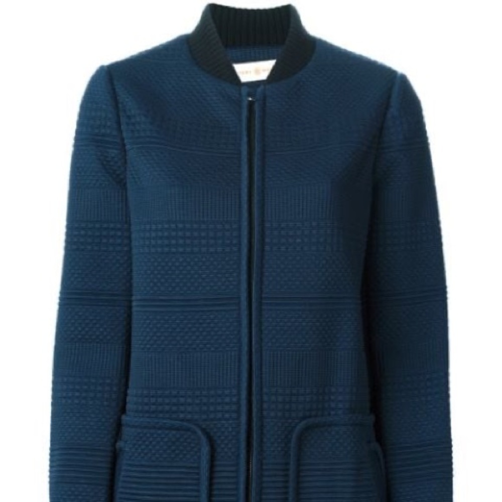 Tory Burch Navy Coat $595.00 small worn 1x